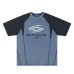 Retro Colorblock Washed Floral Design Pure Cotton Short Sleeve T-Shirt Men's  Couple Loose Casual Top