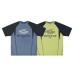 Retro Colorblock Washed Floral Design Pure Cotton Short Sleeve T-Shirt Men's  Couple Loose Casual Top