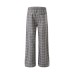 Color blocked plaid design for casual loose fitting men's and women's pants