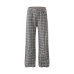 Color blocked plaid design for casual loose fitting men's and women's pants