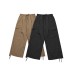 Large pocket workwear casual pants for male students straight leg pants