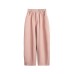 Solid color printed pocket men's and women's loose straight leg casual pants