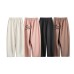 Solid color printed pocket men's and women's loose straight leg casual pants