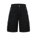 Retro Multi-Pocket Workwear Capri Pants Unisex Loose Wide-Leg Casual Shorts
