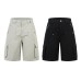 Retro Multi-Pocket Workwear Capri Pants Unisex Loose Wide-Leg Casual Shorts