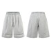 Street Style Elastic Waist Casual Straight-Leg Three-Quarter Pants Men's Pleated Wide-Leg Loose Cargo Shorts