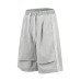 Street Style Elastic Waist Casual Straight-Leg Three-Quarter Pants Men's Pleated Wide-Leg Loose Cargo Shorts