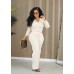 Fashion Solid Color Casual Knit Two-Piece Set Autumn and Winter Multi-Color Women's Suit