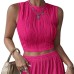 Sleeveless Round Neck Slim Women's Crop Top