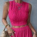 Sleeveless Round Neck Slim Women's Crop Top