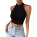 Strapless Crop Top Slim Belly-Baring Fitted Short Top