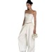 Strapless sleeveless slim fit top for women