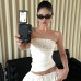 Strapless sleeveless slim fit top for women