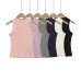 Elastic Fitted Sleeveless Mock Neck Top