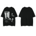 Retro Lonely Cat Print Round Neck Short Sleeve T-Shirt Unisex  Loose Casual Couple Half Sleeve Top