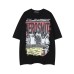 Retro Portrait Letter Print Short Sleeve T-Shirt Unisex Summer Loose Casual Cool Couple Half Sleeve Top