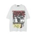 Retro Portrait Letter Print Short Sleeve T-Shirt Unisex Summer Loose Casual Cool Couple Half Sleeve Top