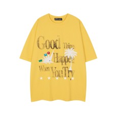 Retro Creative Hedgehog Applique Short Sleeve T-Shirt Unisex Loose Casual Couple Half Sleeve Top Retro Creative Hedgehog Applique Short Sleeve T-Shirt Unisex Loose Casual Couple Half Sleeve Top