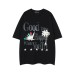 Retro Creative Hedgehog Applique Short Sleeve T-Shirt Unisex  Loose Casual Couple Half Sleeve Top