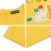 Retro Creative Hedgehog Applique Short Sleeve T-Shirt Unisex  Loose Casual Couple Half Sleeve Top
