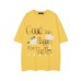 Retro Creative Hedgehog Applique Short Sleeve T-Shirt Unisex  Loose Casual Couple Half Sleeve Top