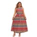 Real Photo  Dress Print New Large Size Women's Spring and Summer  Halter Sleeveless Dress
