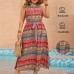 Real Photo  Dress Print New Large Size Women's Spring and Summer  Halter Sleeveless Dress