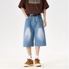 Loose straight leg wide leg casual cropped pants