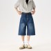 Loose straight leg wide leg casual cropped pants