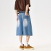 Loose straight leg wide leg casual cropped pants