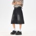 Loose straight leg wide leg casual cropped pants