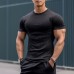Solid color simple short sleeved t-shirt thin short sleeved top