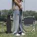 Summer men's thin perforated straight leg pants
