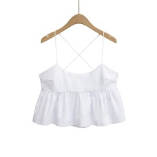 Ruffled top with small straps