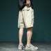 Versatile five point loose sports and casual mid length pants