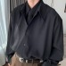 Fake two solid color simple long sleeved shirts