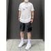 Multi pocket workwear retro casual five quarter pants