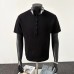 Metal nail buckle ice silk knitted short sleeved men