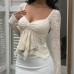 Vintage Elegant Lace Hollow-out Slim Long Sleeve Top Vintage Elegant Lace Hollow-out Slim Long Sleeve Top
