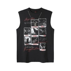 Street Style Graphic Tank Top for Men - Loose Fit Casual Sleeveless Tee Street Style Graphic Tank Top for Men - Loose Fit Casual Sleeveless Tee