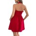 Elegant Charm Off-the-Shoulder Short Dress Women's
