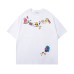Retro Cute Cartoon Print Short Sleeve T-Shirt Men's Summer Pure Cotton Casual Versatile Couple Half Sleeve Top
