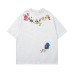 Retro Cute Cartoon Print Short Sleeve T-Shirt Men's Summer Pure Cotton Casual Versatile Couple Half Sleeve Top