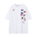 Street Fun Cartoon Print Round Neck Short Sleeve T-Shirt Unisex Loose Casual Couple Top