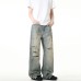 Vintage ripped jeans for men in summer