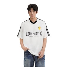Half sleeved summer loose sports top with jersey style