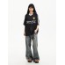 Half sleeved summer loose sports top with jersey style