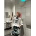 Quick drying mesh breathable loose casual V-neck racing suit top