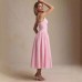 Heavy Work Sexy Fitted Strapless Dress Elegant Retro