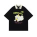 Dog Print Notch Collar Design Short Sleeve T-Shirt Men's Oversize Casual Versatile Top